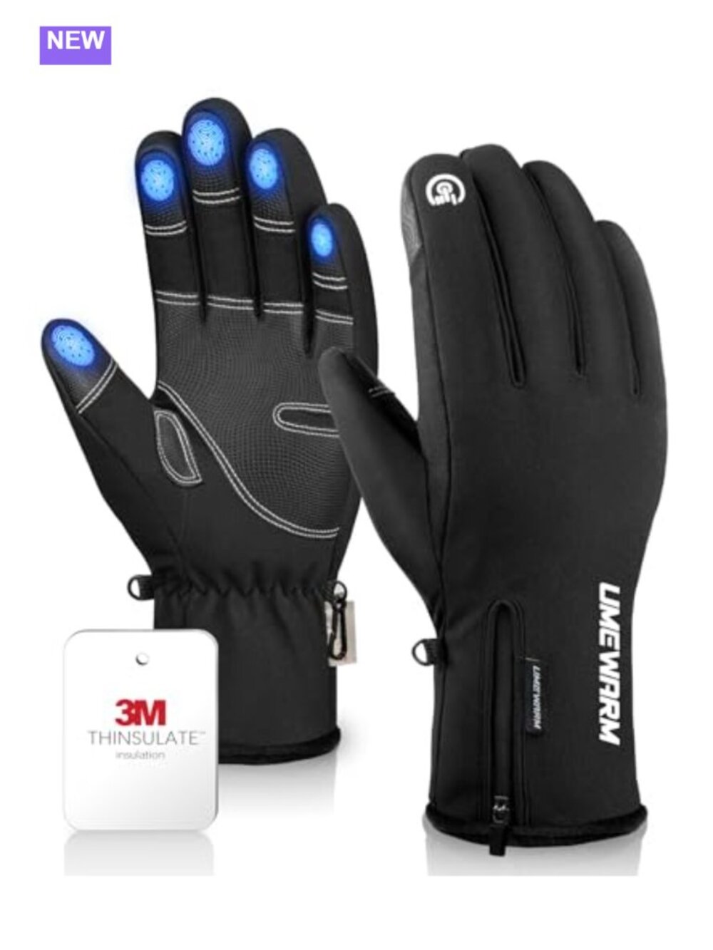 Waterproof Winter Ski Gloves Touchscreen 5-Layer Thermal Insulated